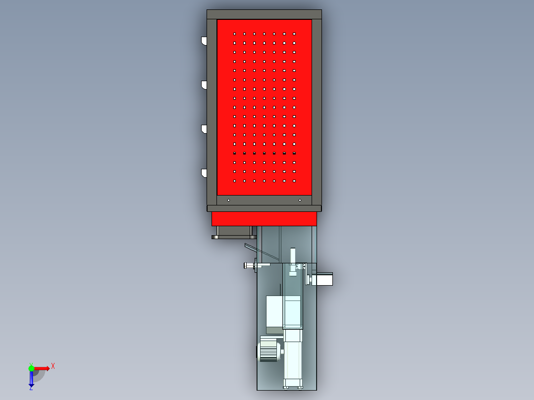 精密电子切割机三维模型设计俯视图