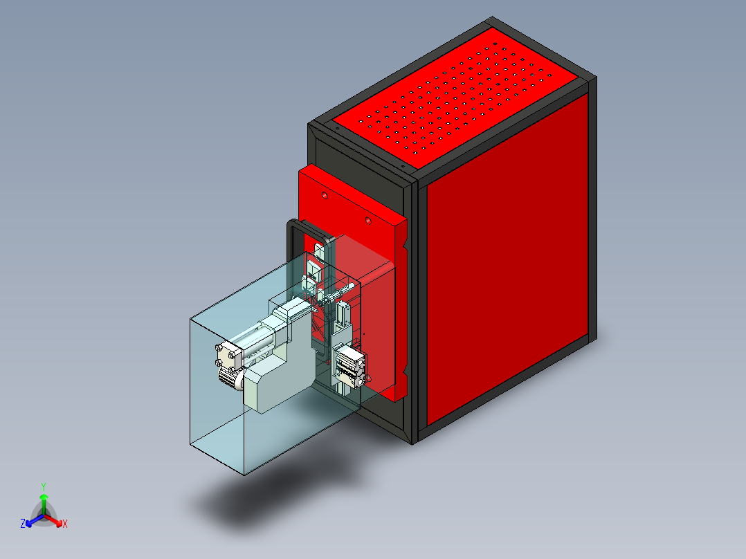 精密电子切割机三维模型设计正等轴测图