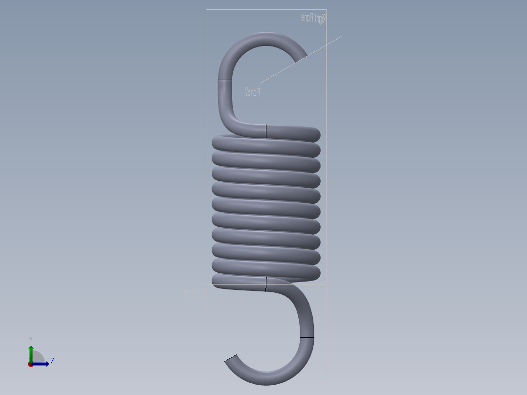 A3004596-扭转弹簧左视图