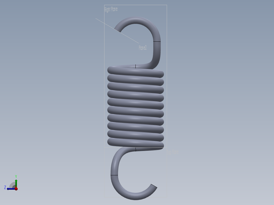 A3004596-扭转弹簧右视图