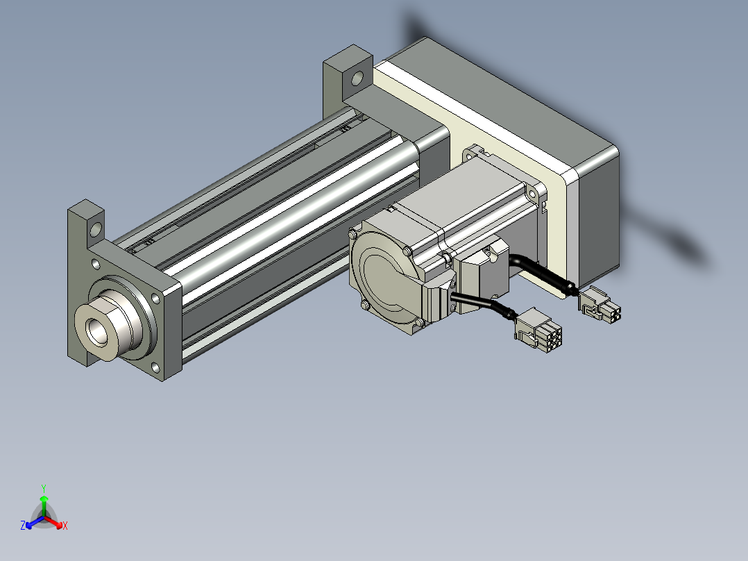 伺服电缸G-220191正等轴测图