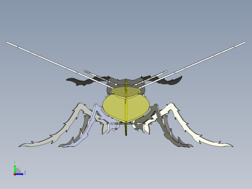 B2005251-黄蜂，金属板拼图，昆虫，3D模型，3D拼图，金属工艺设计左视缩略图
