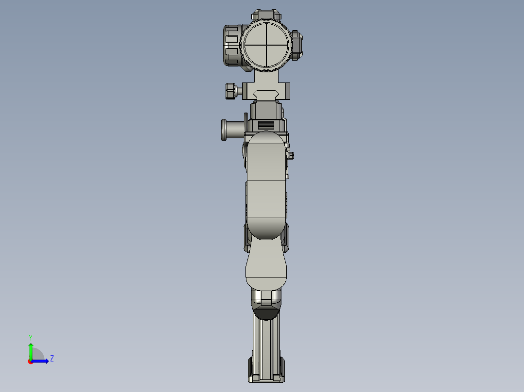 手枪左轮冲锋枪老式狙击步枪设计3D图纸galil-ace-gen-ii-5-56-rifle-step-file-1 2 STP左视图