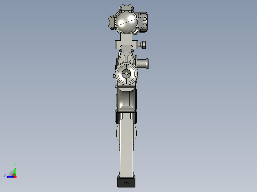 手枪左轮冲锋枪老式狙击步枪设计3D图纸galil-ace-gen-ii-5-56-rifle-step-file-1 2 STP右视图