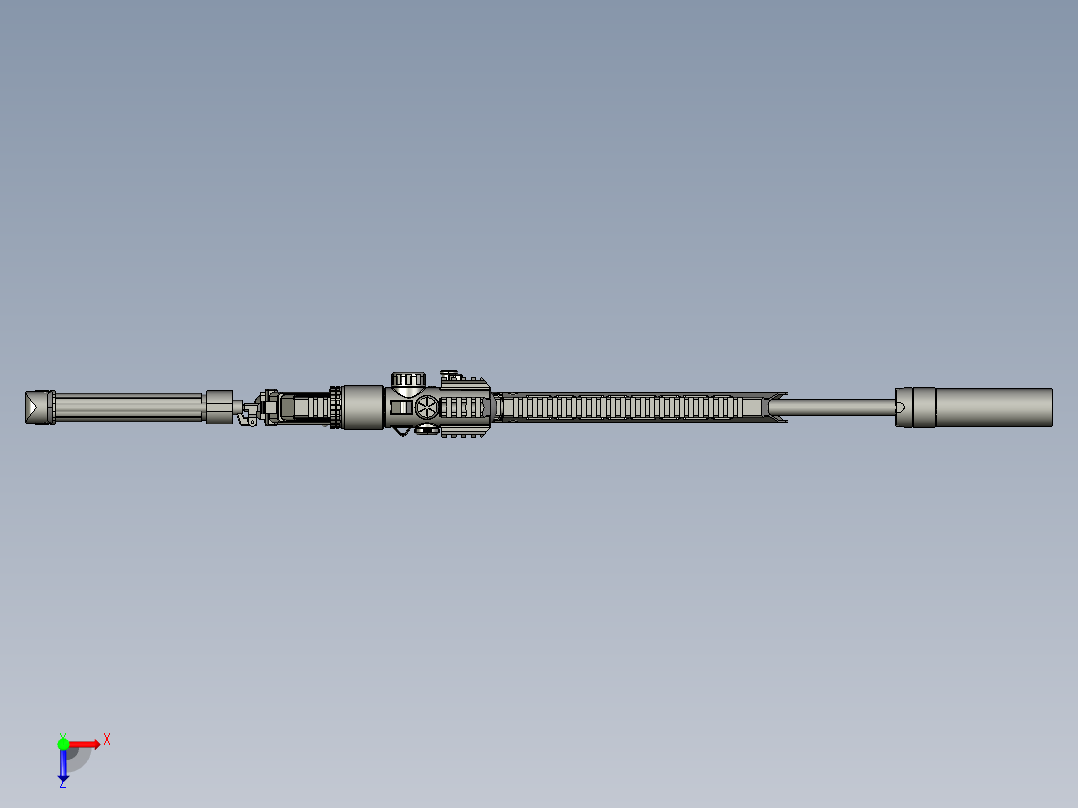 手枪左轮冲锋枪老式狙击步枪设计3D图纸galil-ace-gen-ii-5-56-rifle-step-file-1 2 STP俯视图
