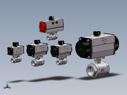 5款Valworx 553504 12英寸气动弹簧复位不锈钢球阀