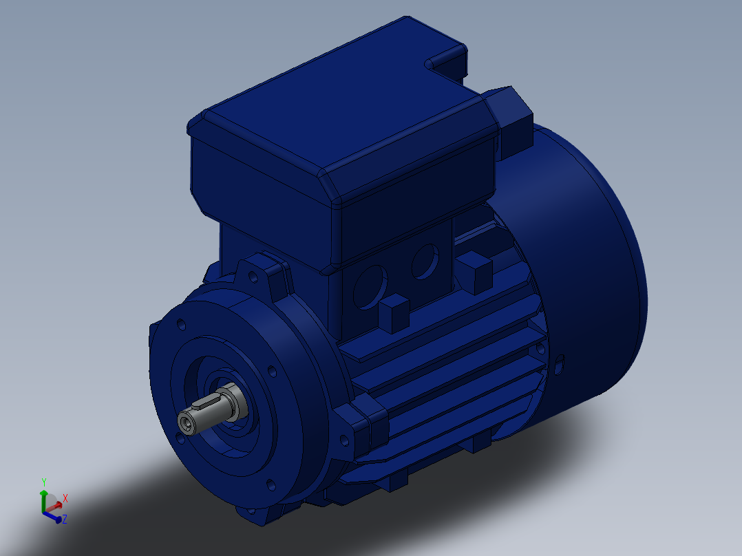单相电动机 Delphi 63 B14主视图