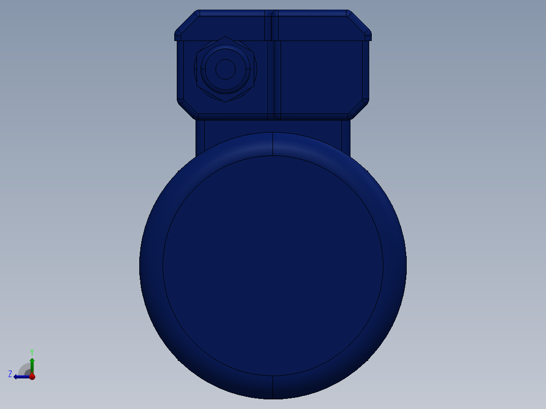 单相电动机 Delphi 63 B14右视图