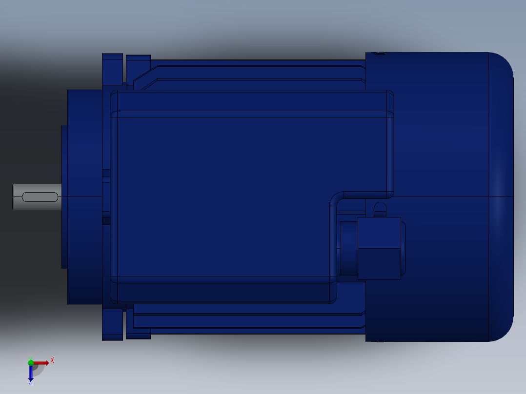 单相电动机 Delphi 63 B14俯视图