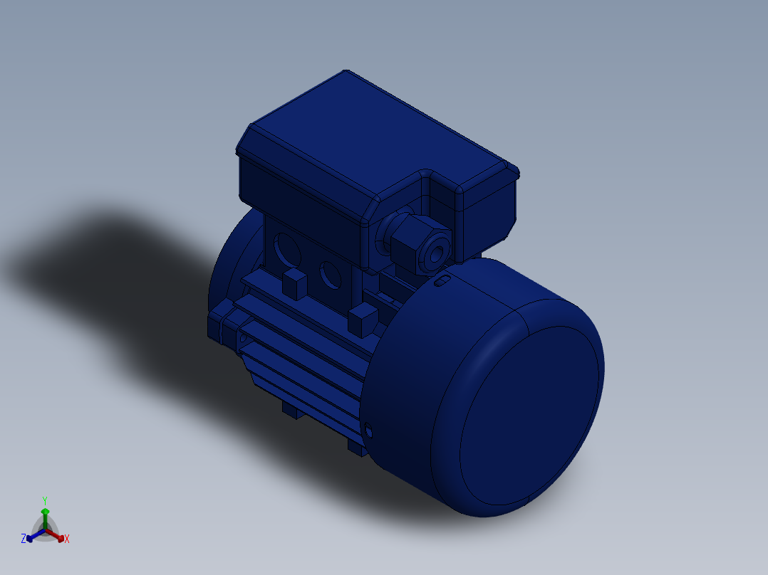 单相电动机 Delphi 63 B14正等轴测图