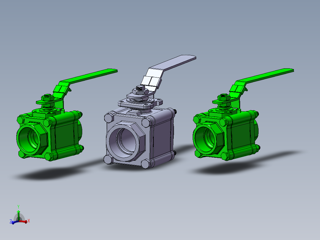 3款65MM-2 12“BW PN 100浮动球阀模型