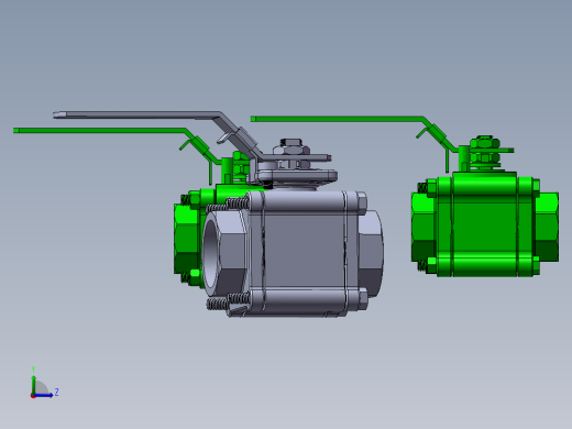 3款65MM-2 12“BW PN 100浮动球阀模型左视缩略图