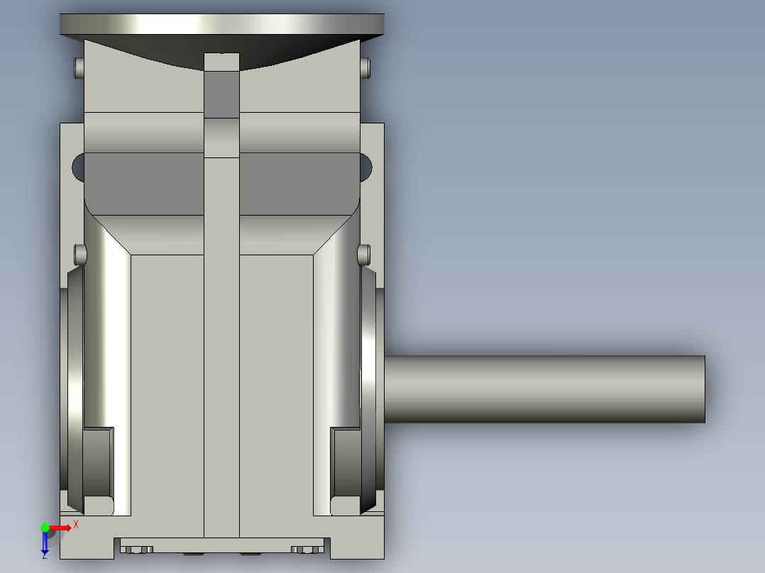 STP_K37_71_三相异步电动机_0(默认)_输出轴指向A_K37-157俯视图