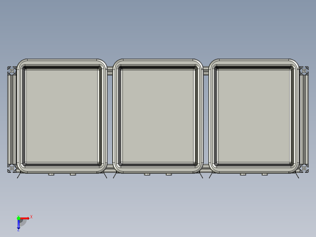 铝型材料架俯视图