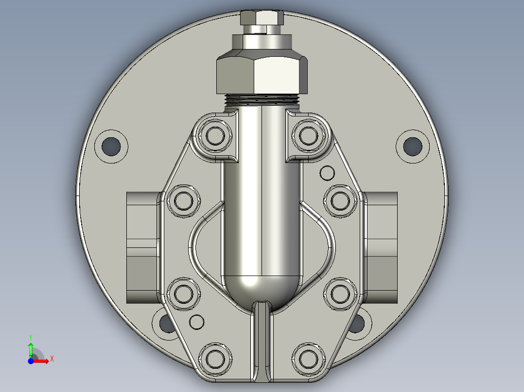 直齿内啮合齿轮泵前视图