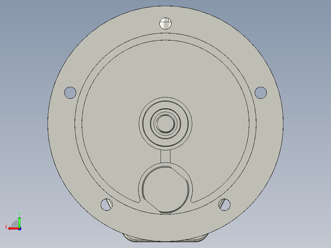 直齿内啮合齿轮泵后视图