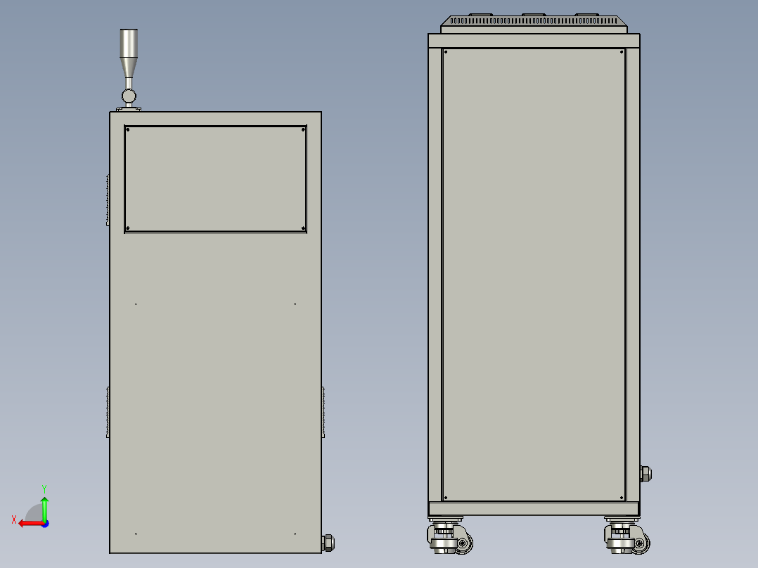 250管径高温炉后视图