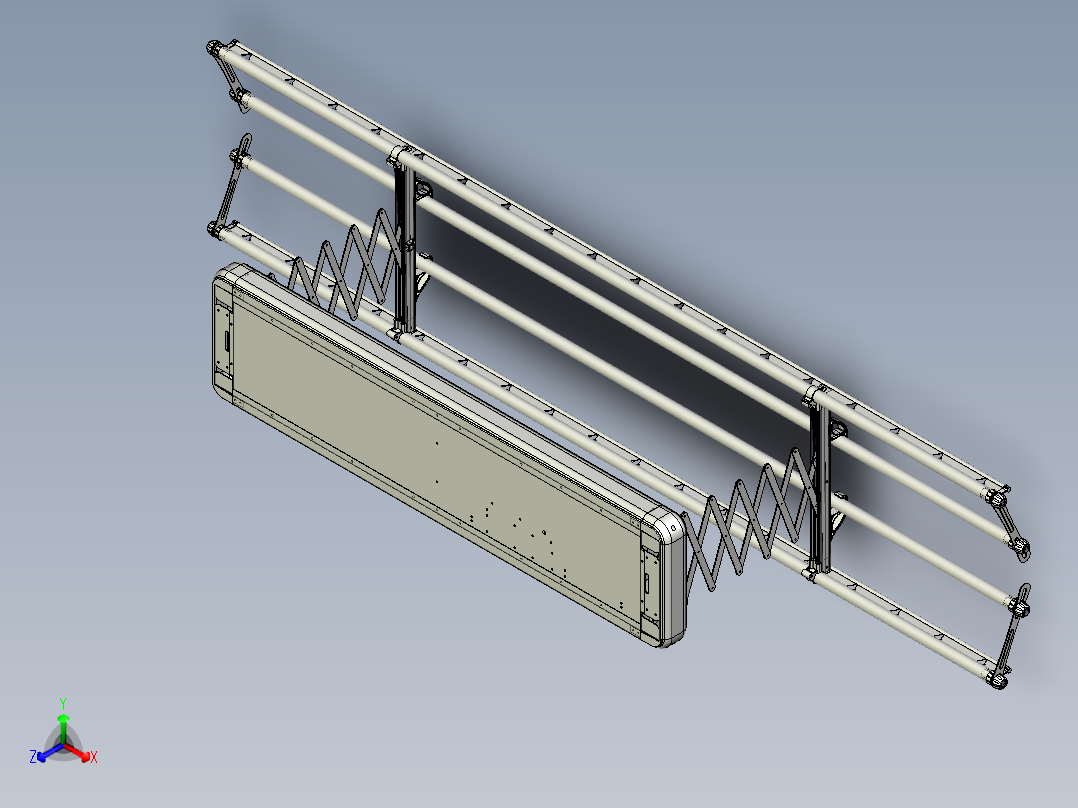 电动晾衣机3D数模正等轴测图