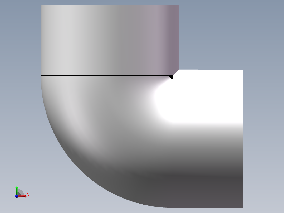 90_ELBOW_DN50_PN10_U-PVC前视图