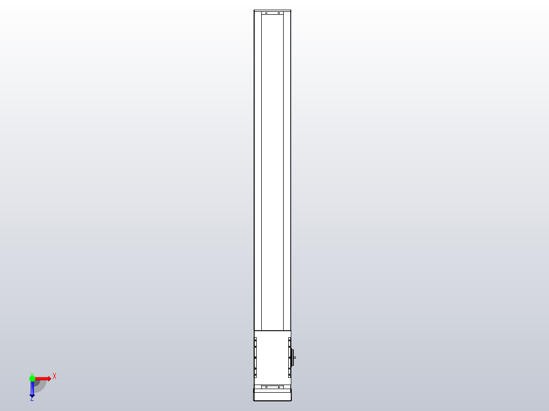 滚珠丝杠直线轴带导轨全封闭TPA-HCR-120D-1610C-L1000-MP-C-P20-N3俯视图