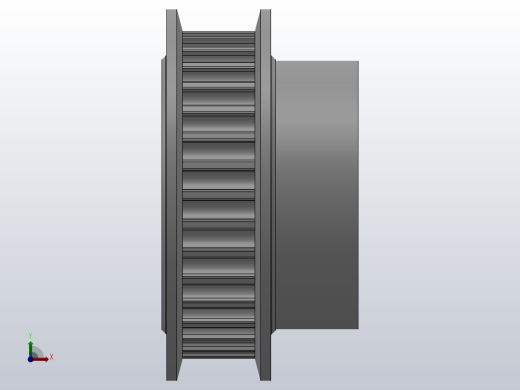大凸缘型小凸缘型半圆弧形齿同步带轮H3M型_SH3MDC-34-6-dc6-A前视缩略图