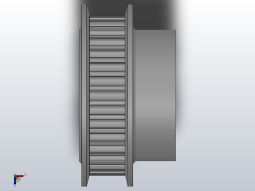 大凸缘型小凸缘型半圆弧形齿同步带轮H3M型_SH3MDC-34-6-dc6-A俯视缩略图