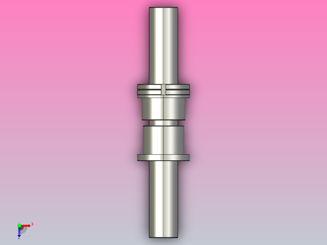 FFZL6310-4滚珠丝杆3D模型俯视图