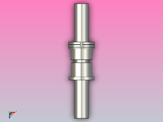 FFZL6310-4滚珠丝杆3D模型俯视缩略图