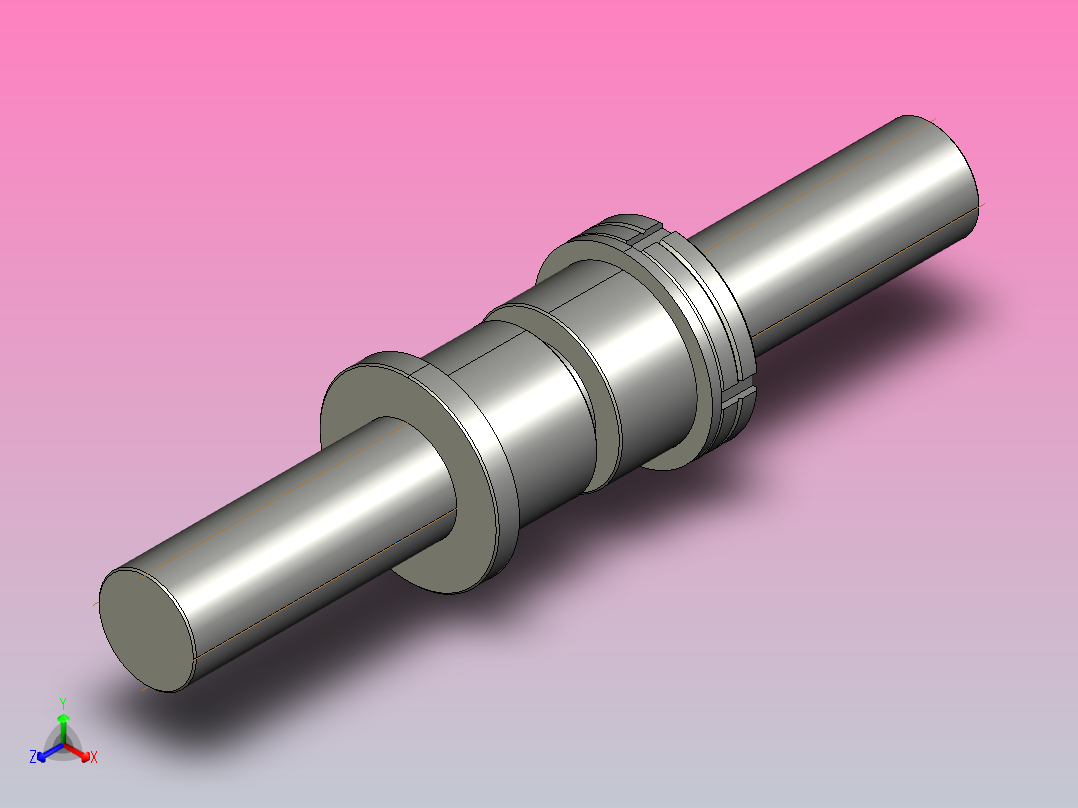 FFZL6310-4滚珠丝杆3D模型正等轴测图