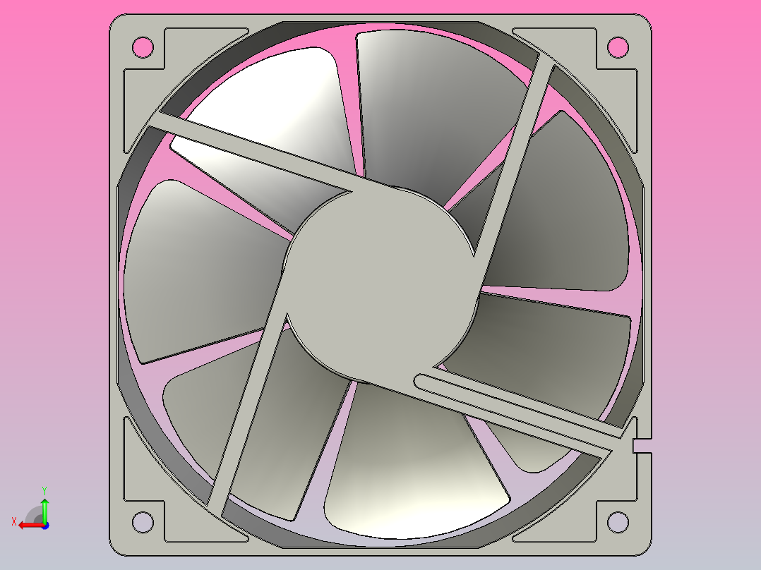 120×120×38mmDC轴流风机╱DC轴流风扇[TX12038H12]后视图