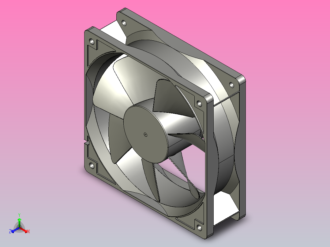 120×120×38mmDC轴流风机╱DC轴流风扇[TX12038H12]正等轴测图