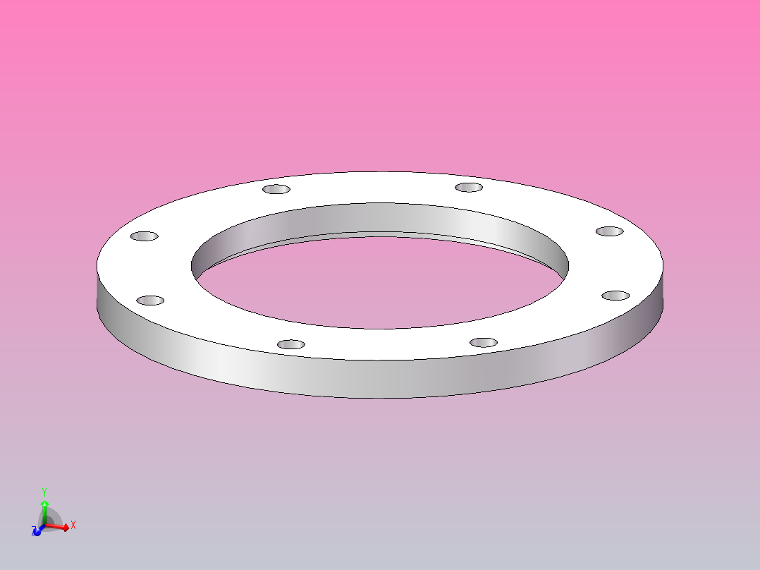 DN150真空法兰(无槽)主视图