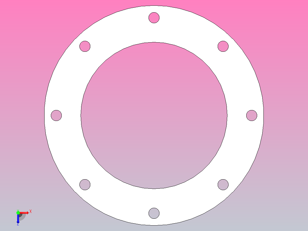 DN150真空法兰(无槽)俯视图