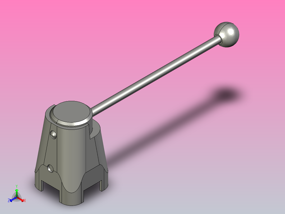 DQX-13金属蝶阀手柄[DQX-13-DN65]主视图