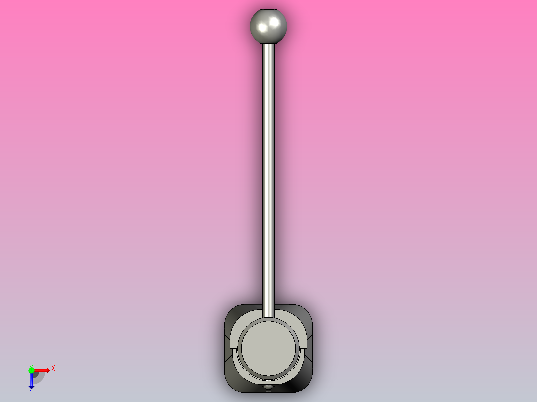 DQX-13金属蝶阀手柄[DQX-13-DN65]俯视图