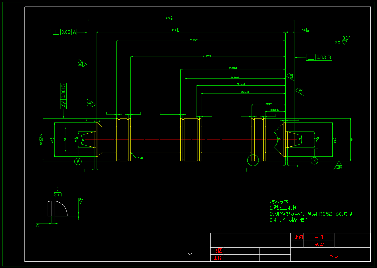 16通径电磁换向阀3台肩P型（CAD+说明书）