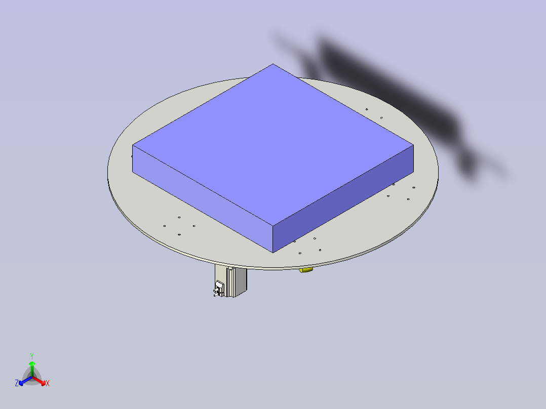 一款薄型转台3D图纸主视图