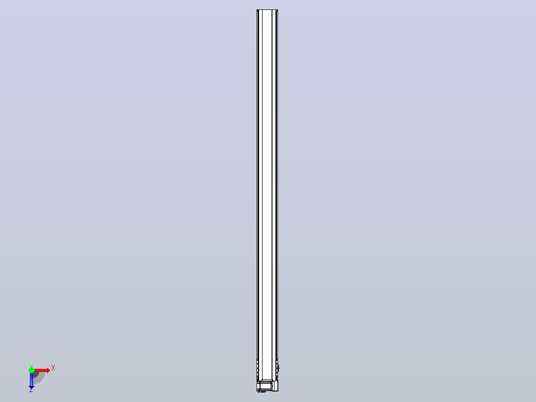 皮带直线轴半封闭可选导轨TPA-HNB-175D-140-L2800-RU-Y-P75-N3俯视图