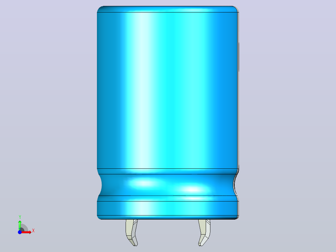 20x30蓝白底片电解电容器前视图