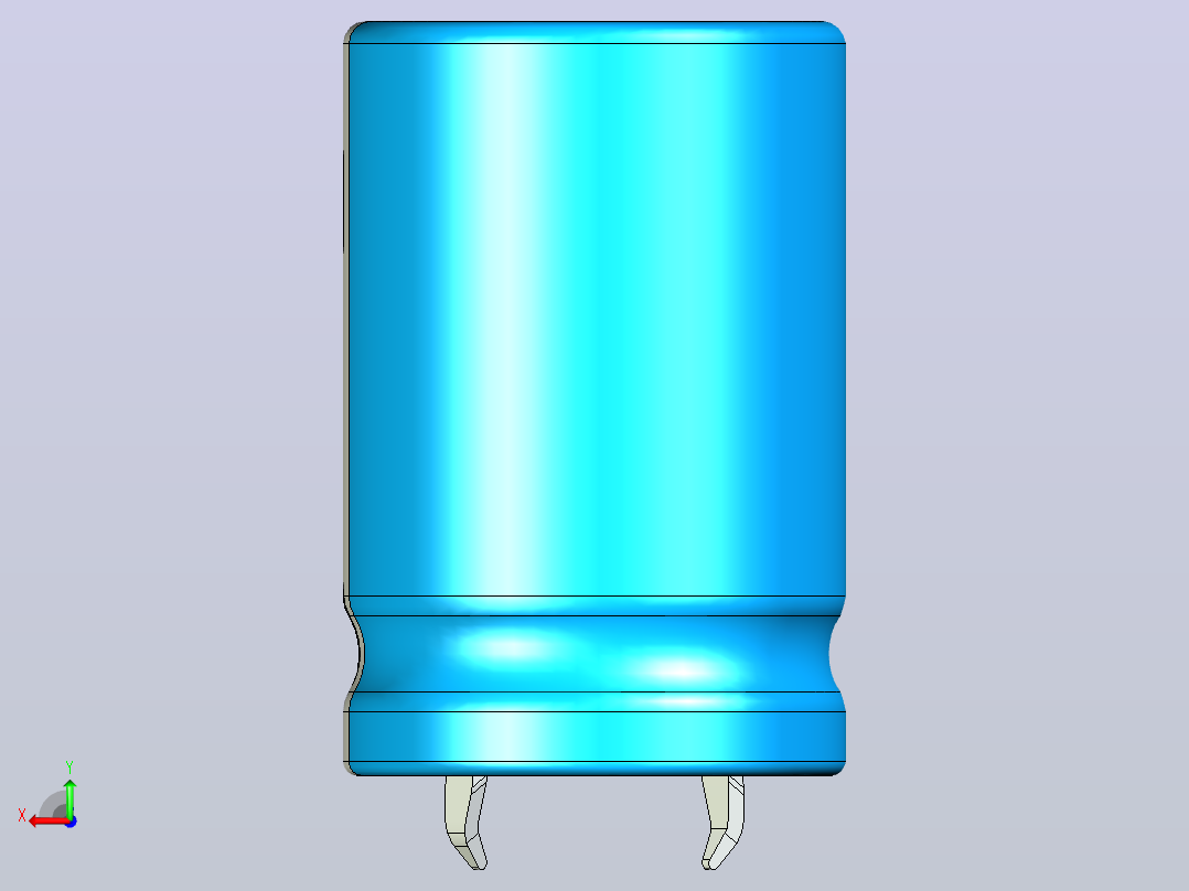 20x30蓝白底片电解电容器后视图