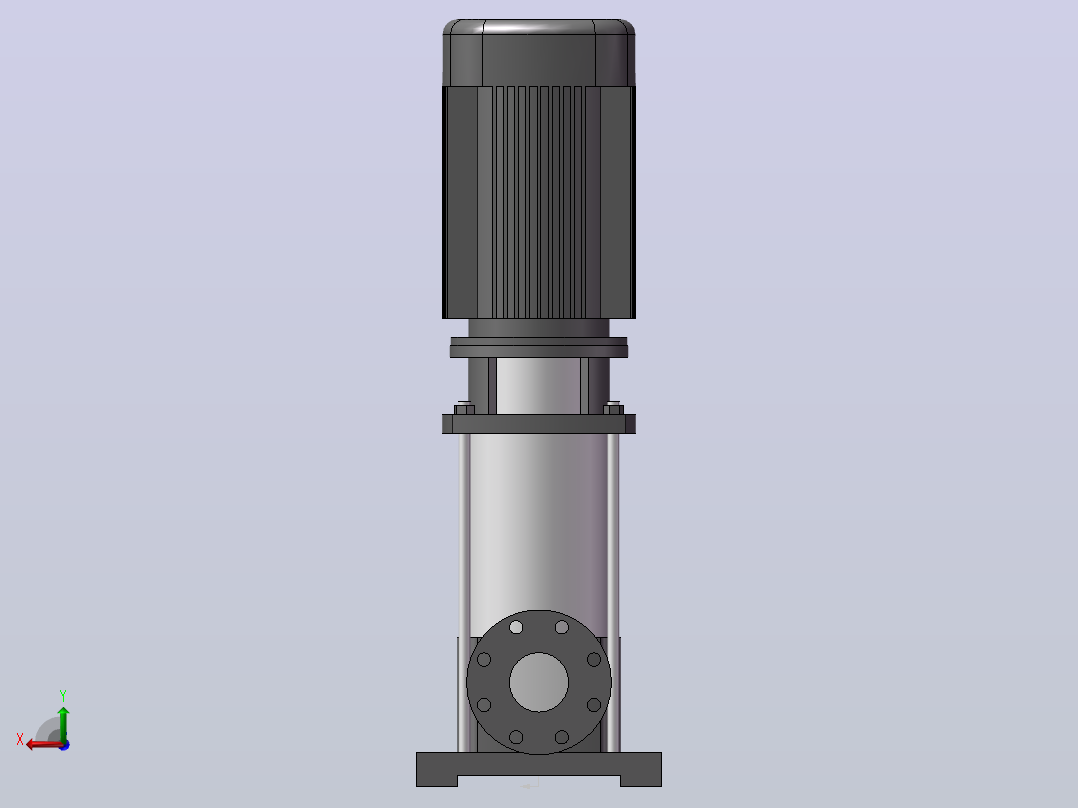 南方泵CDM42-20-7.5KW-（DN80）后视图
