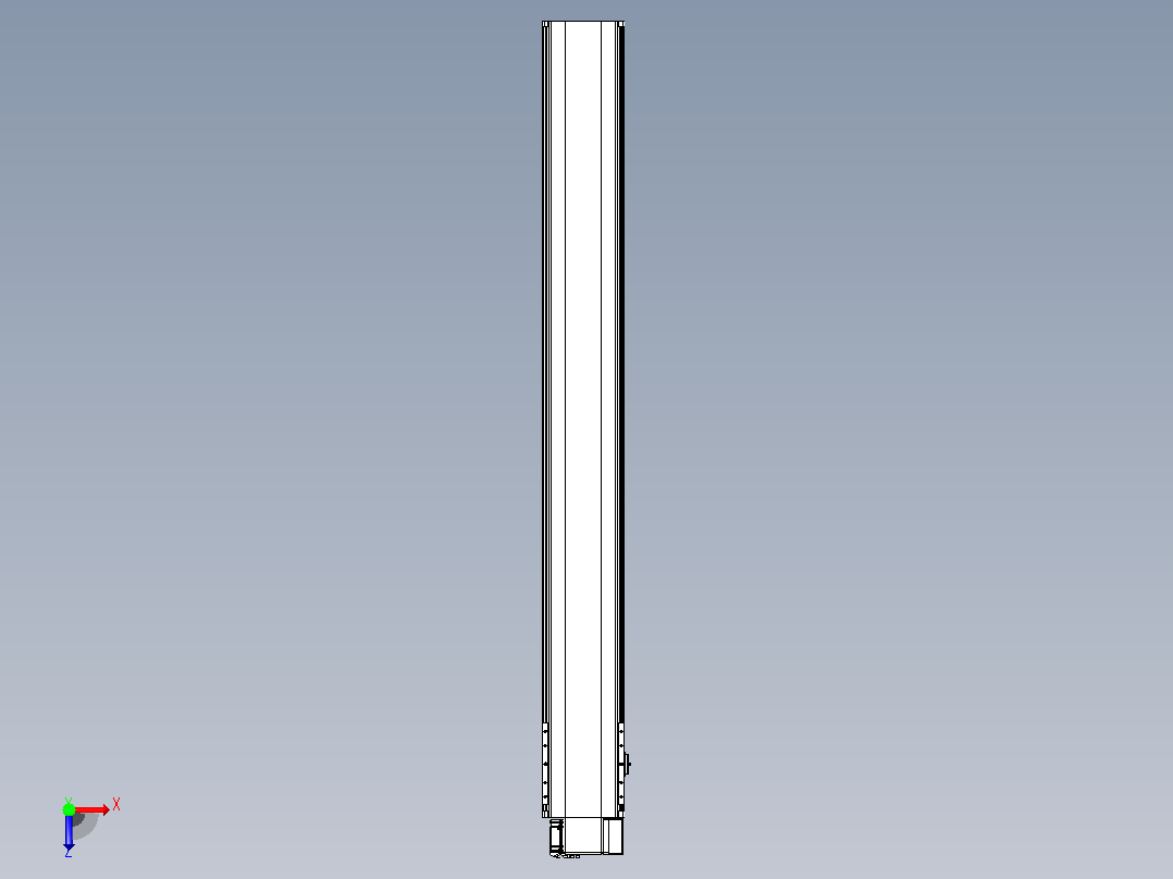 皮带直线轴半封闭可选导轨TPA-HNB-202D-140-L1600-RP-Y-P75-N3俯视图