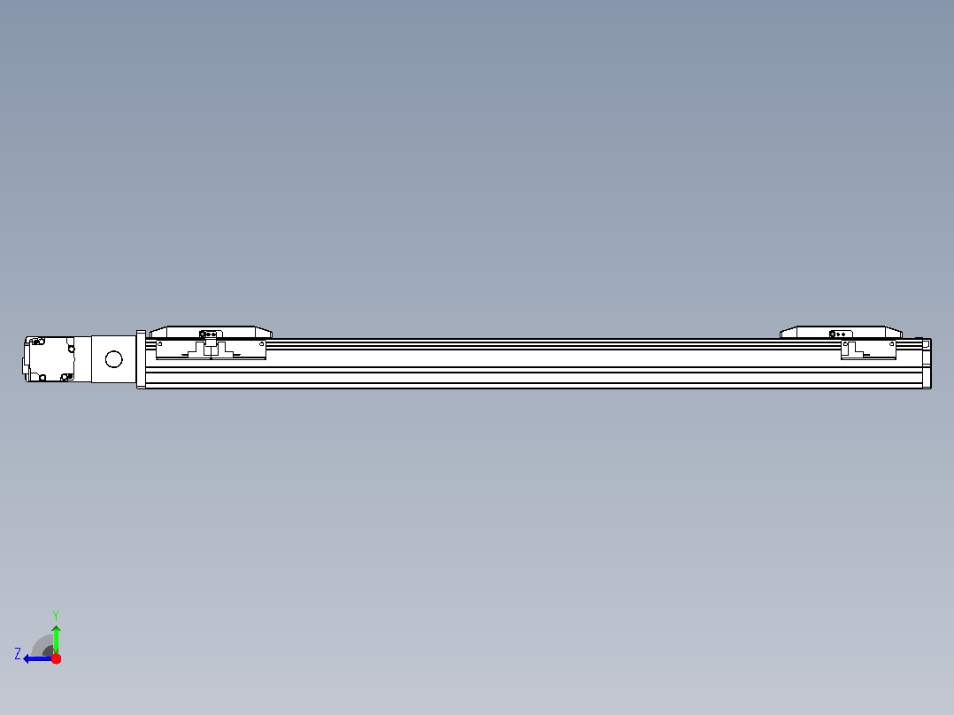 皮带直线轴双滑块型TPA-GCBS-50-P42-L225-QL-M10-N3右视图