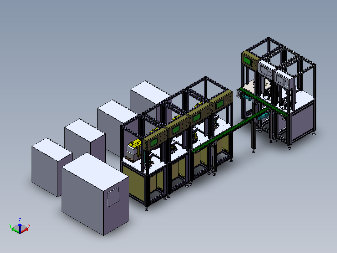 生产线自动焊接机正等轴测图