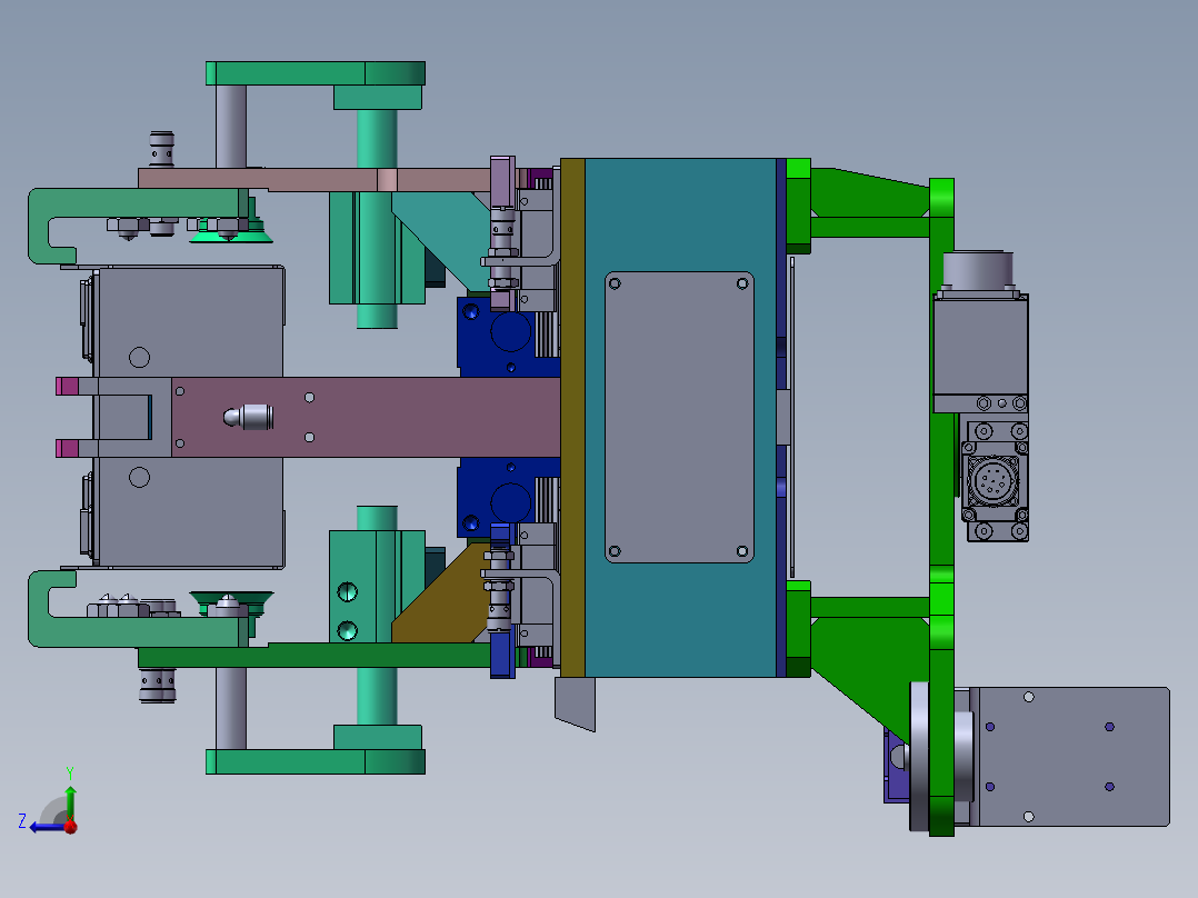 电池模组机械抓手机构sw17右视图
