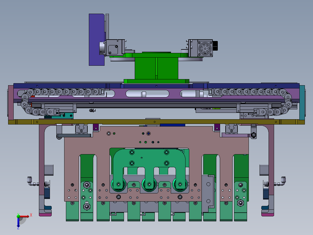 电池模组机械抓手机构sw17俯视图