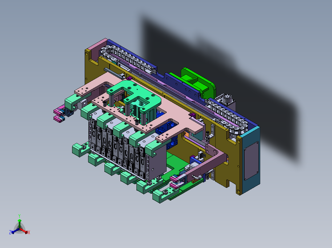 电池模组机械抓手机构sw17正等轴测图