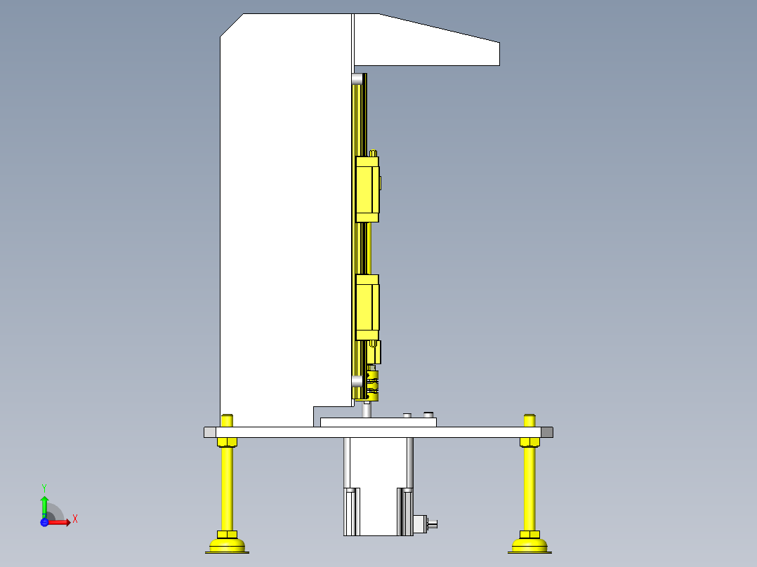 荷重和变位测定前视图
