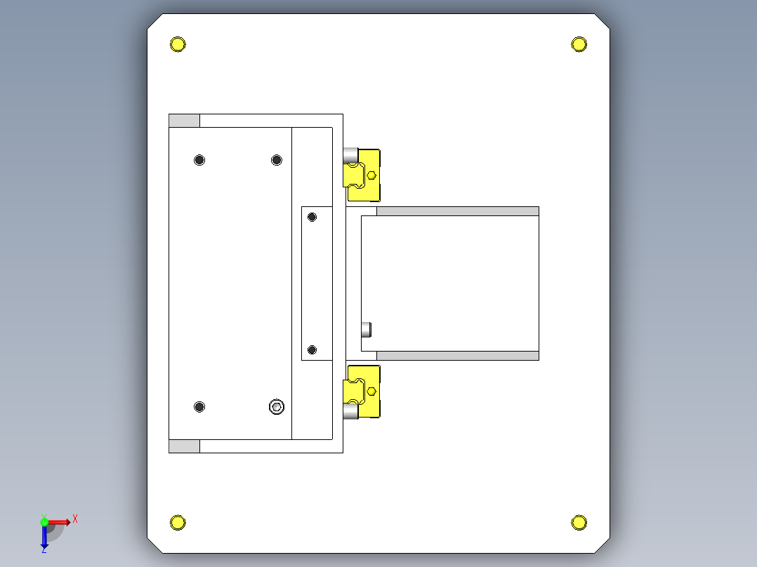 荷重和变位测定俯视图