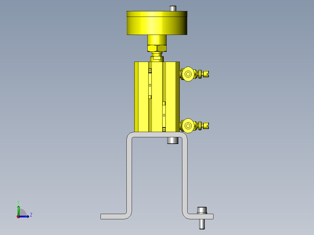无卡住现象的提升机构左视图